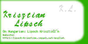 krisztian lipsch business card